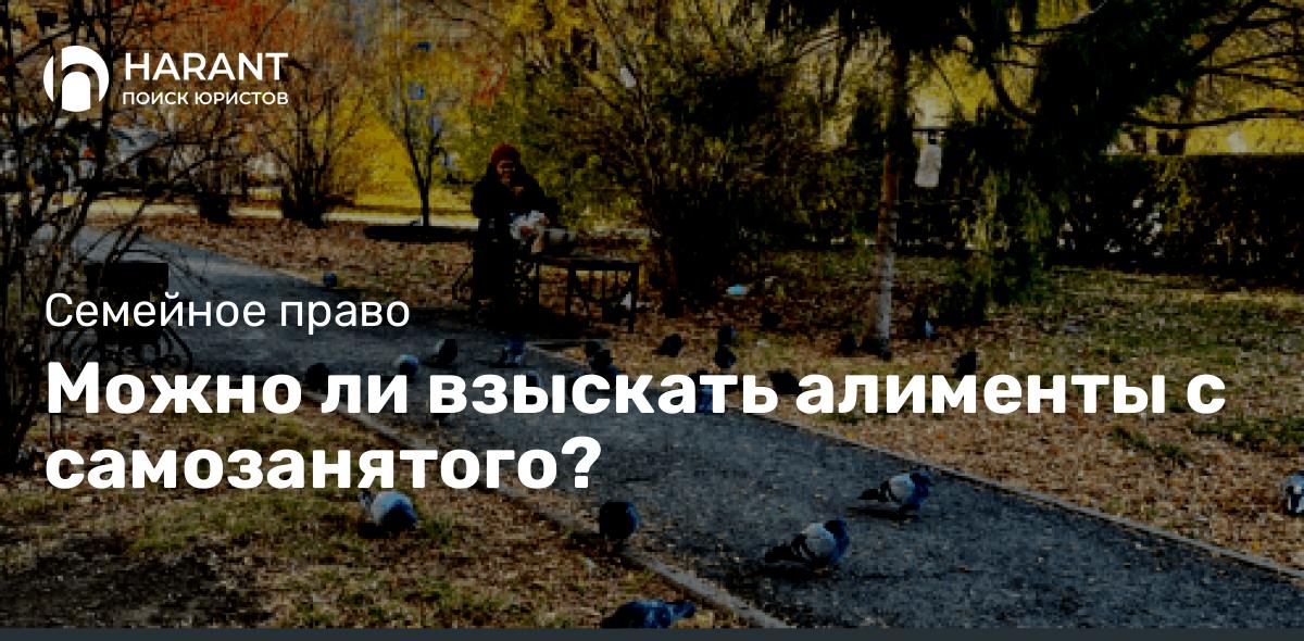 Можно ли взыскать алименты с самозанятого?