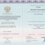 Диплом: МГИМО — Московский государственный институт международных отношений (университет) Министерства иностранных дел Российской Федерации, 2015 — Келин Д.А.