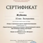 Сертификат 17.02.2023 - Жуйкова Юлия Валерьевна