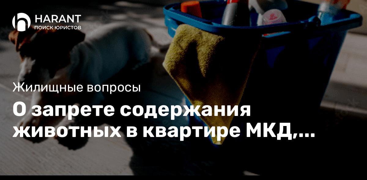 О запрете содержания животных в квартире МКД, если они мешают соседям