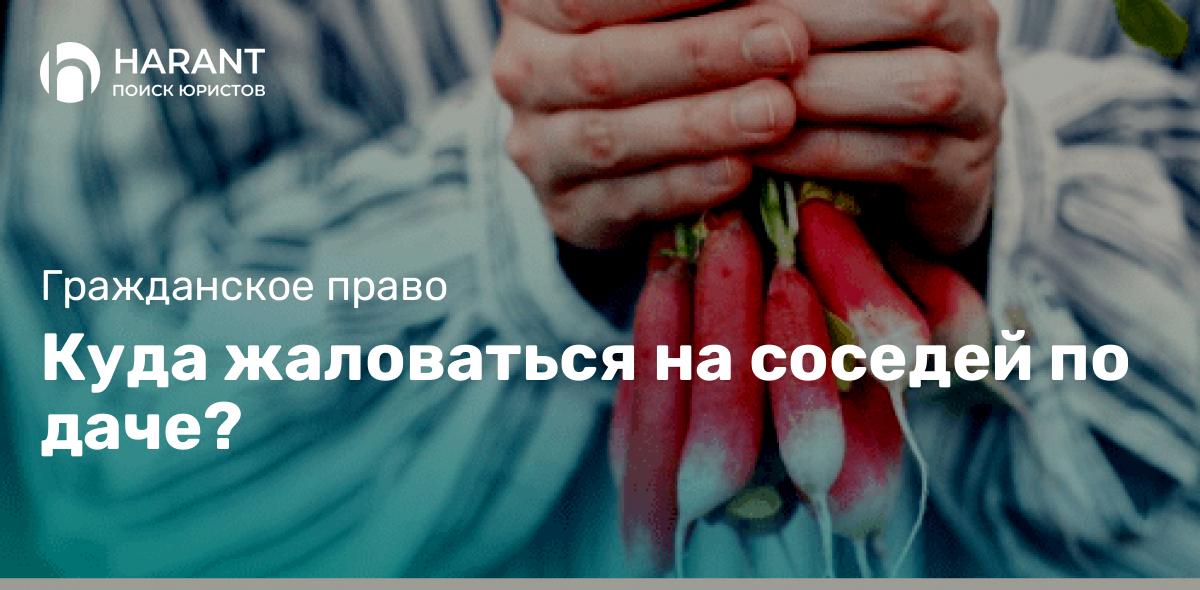 Куда жаловаться на соседей по даче?