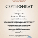 Сертификат 8 - Кондратьев Алексей Юрьевич
