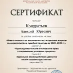 Сертификат 8 - Кондратьев Алексей Юрьевич