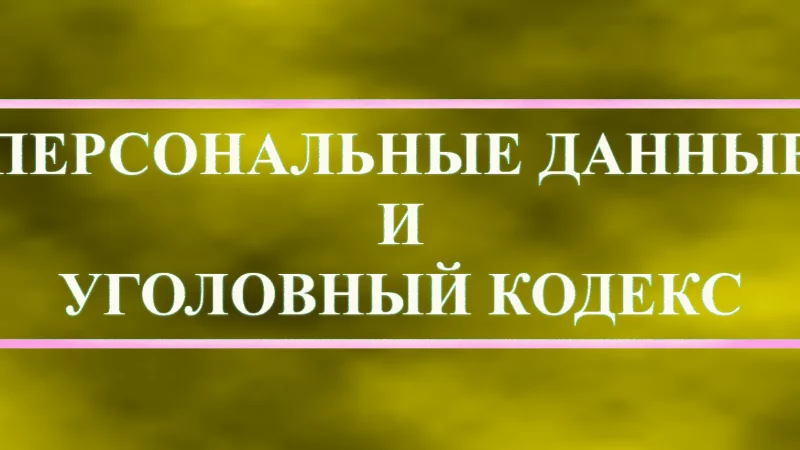 Юрист Малюк Андрей Григорьевич объясняет: Персональные данные и уголовный кодекс