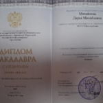 Диплом бакалавра - Меньщикова Дарья Михайловна