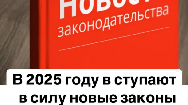 Юрист Мотык Татьяна Викторовна объясняет: Новые законы 2025 года, вступающие в силу