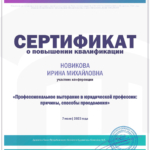 Сертификат 3 - Новикова Ирина Михайловна