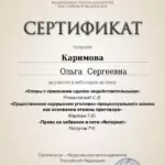 Сертфикат 17.02.2023 - Каримова Ольга Сергеевна