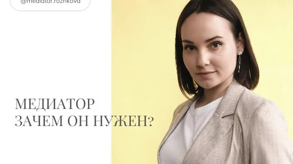 Юрист Рожкова (Ременова) Евгения Николаевна объясняет: Зачем нужен медиатор?