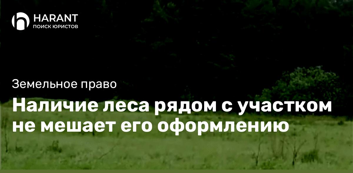 Наличие леса рядом с участком не мешает его оформлению