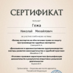 Сертификат 2 - Гежа Николай Михайлович