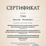 Сертификат 2 - Гежа Николай Михайлович