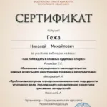 Сертификат 4 - Гежа Николай Михайлович