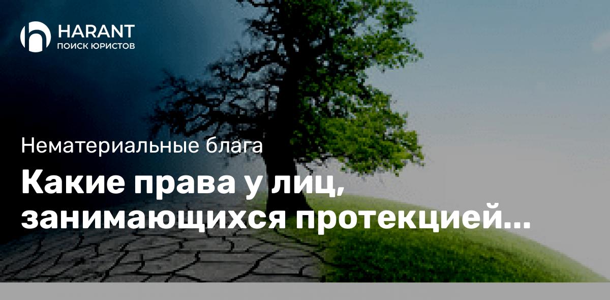 Какие права у лиц, занимающихся протекцией окружающей среды?