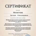 Сертификат 2 - Филиппова Евгения Александровна