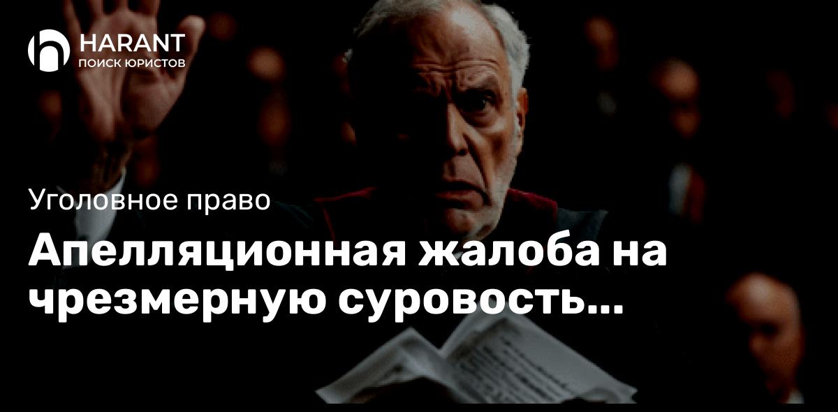 Апелляционная жалоба на чрезмерную суровость приговора. На что обращать внимание.