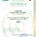 Сертификат 3 - Елисова Елена Михайловна