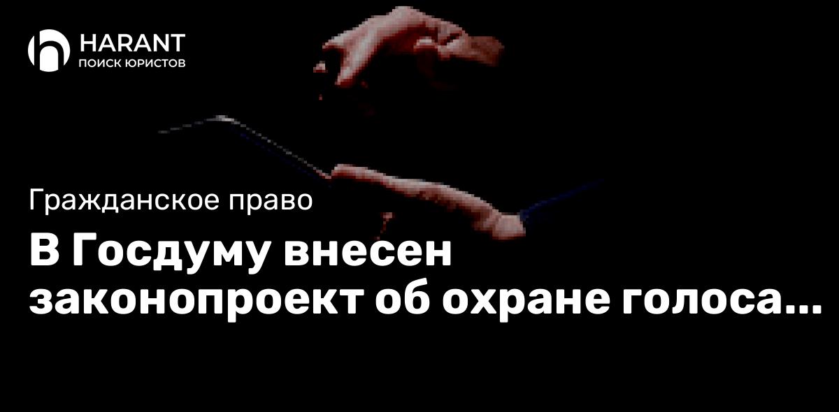 В Госдуму внесен законопроект об охране голоса гражданина