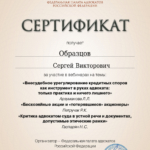 Сертификат 30.05.2023 - Образцов Сергей Викторович