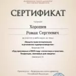 Сертификат 1 - Хорошев Роман Сергеевич