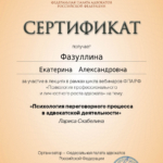 Сертификат 11 - Фазуллина Екатерина Александровна