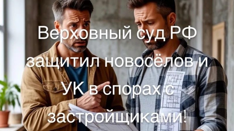 Адвокат Чекстер Артем Викторович объясняет: Верховный суд РФ защитил новосёлов и УК в спорах с застройщиками!