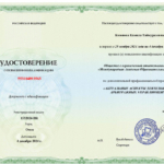 Повышение квалификации - Козонова Камила Таймуразовна