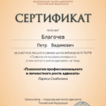 Сертификат 7 - Благочев Пётр Вадимович