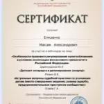 Сертификат 5 - Елисеенко Максим Александрович