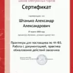 Сертификат 4 - Штанько Александр Александрович