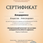 Сертификат 2 - Бондаренко Владислав Александрович