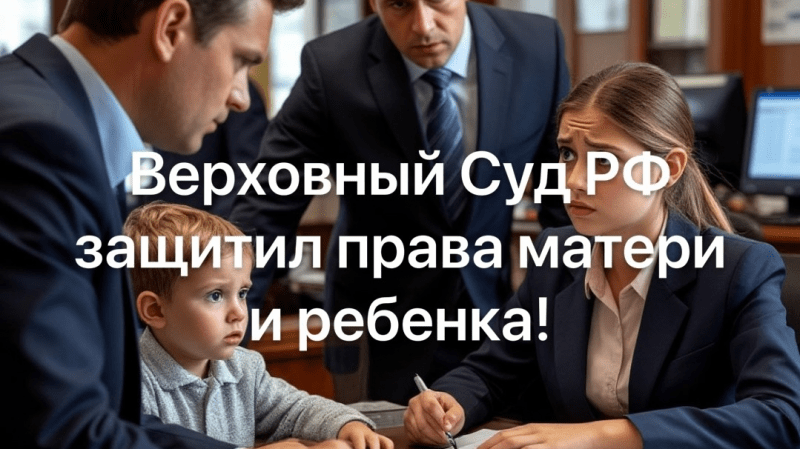 Адвокат Чекстер Артем Викторович объясняет: Верховный Суд РФ защитил права матери и ребенка!