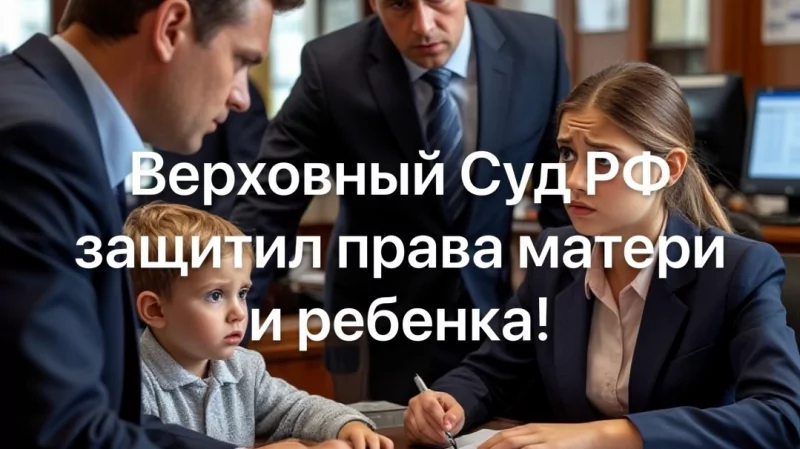 Адвокат Чекстер Артем Викторович объясняет: Верховный Суд РФ защитил права матери и ребенка!