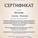 Сертификат 6 - Фатихова Эльмира Имдатовна
