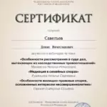 Сертификат 6 - Савельев Денис Вячеславович