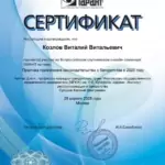 Сертификат 2 - Козлов Виталий Витальевич