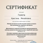 Сертификат 11 - Голота Кристина Михайловна