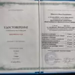 Удостоверение - Шевченко Инна Геннадьевна