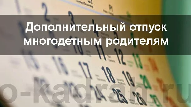 Юрист Хаулин Андрей Анатольевич объясняет: Многодетным родителям планируют предоставить еще 14 дней оплачиваемого отпуска.