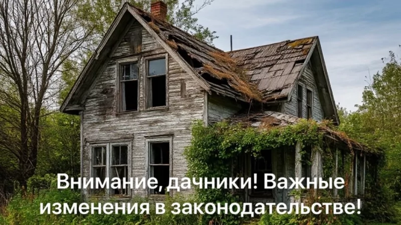 Адвокат Чекстер Артем Викторович объясняет: Внимание, дачники! Важные изменения в законодательстве!