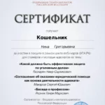 Сертификат 2 - Кошельник Нина Григорьевна