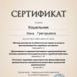 Сертификат 4 - Кошельник Нина Григорьевна