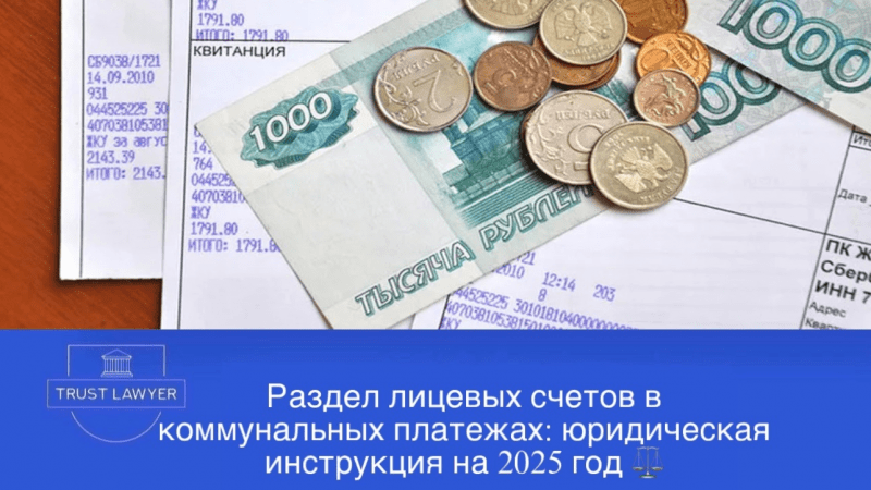 Юрист Земченко Денис Николаевич объясняет: Раздел лицевых счетов в коммунальных платежах: юридическая инструкция на 2025 год