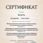 Сертификат 11 - Базель Владимир Сергеевич