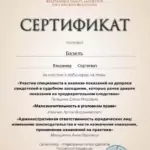Сертификат 12 - Базель Владимир Сергеевич