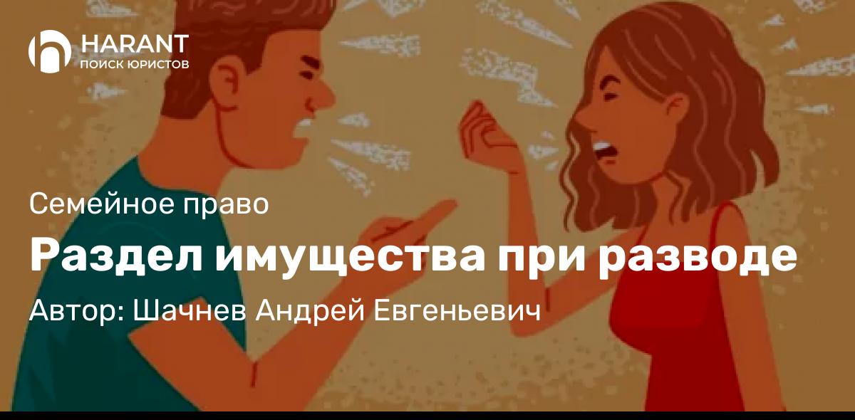 Юрист Шачнев Андрей Евгеньевич объясняет: Раздел имущества при разводе