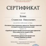 Сертификат 9 - Кевва Станислав Николаевич