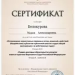 Сертификат 11 - Белокурова Мария Александровна
