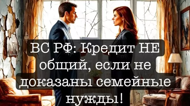 Адвокат Чекстер Артем Викторович объясняет: ВС РФ: Кредит нельзя считать совместным, если не доказано его целевое использование на нужды семь