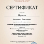 Сертификат 5 - Пучкин Александр Викторович